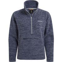 Melierter Fleecepullover mit Reißverschluss
