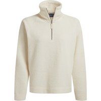 Waffelstruktur-Fleece-Oberteil mit halbem Reißverschluss