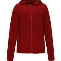 Fleecejacke mit Kapuze und Reißverschluss