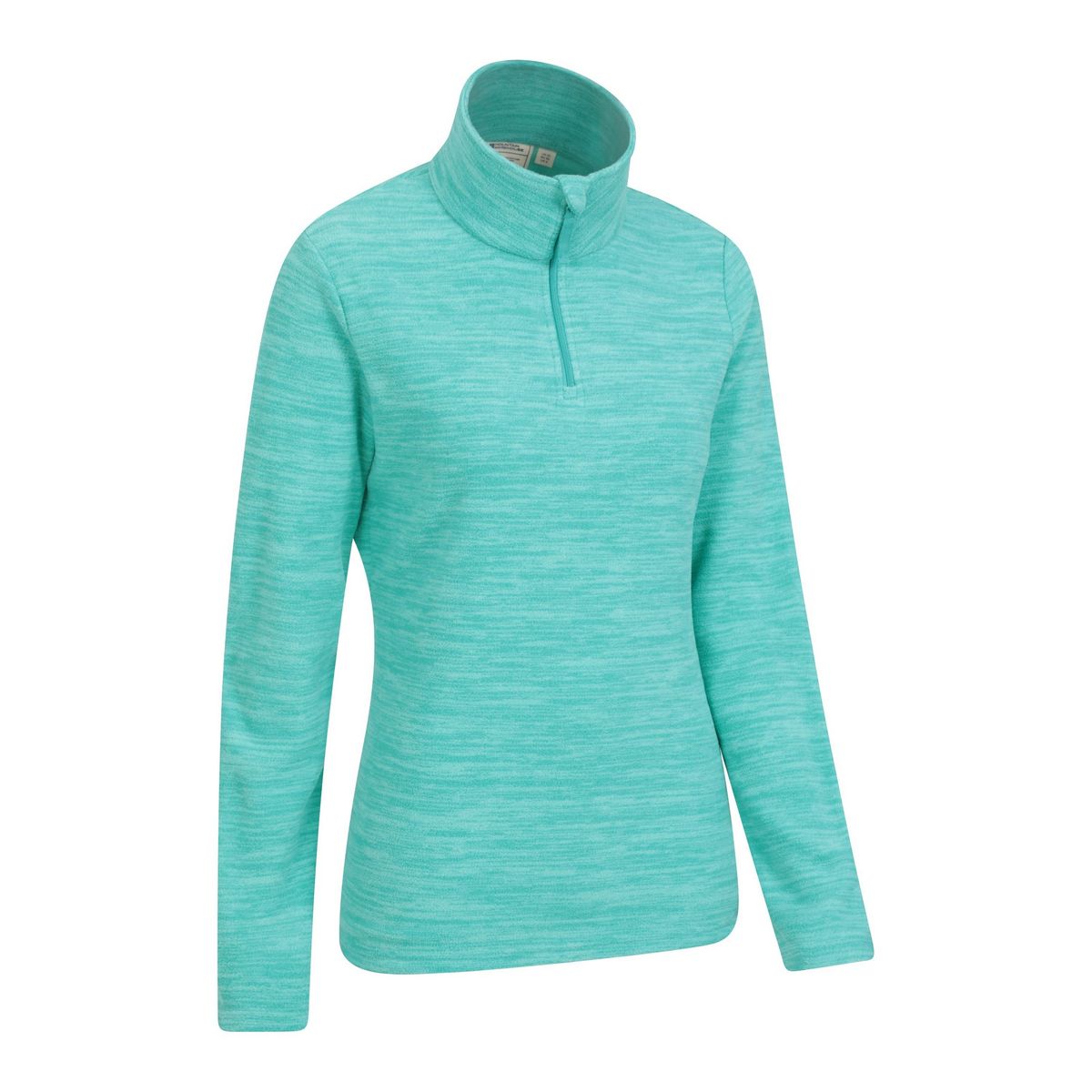 Melierter Microfleece mit Halbreißverschluss