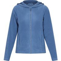 Fleecejacke mit Kapuze und Reißverschluss