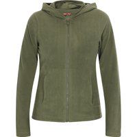 Fleecejacke mit Kapuze und Reißverschluss