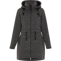 Meliertes Fleece-Parka mit Kapuze