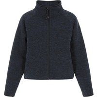 Lockerer Melange-Microfleece-Zip-Up