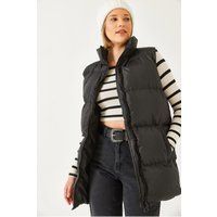 Lange gesteppte Puffer-Weste