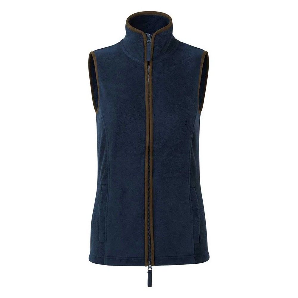 Fleece-Weste mit Kontrast-Besatz