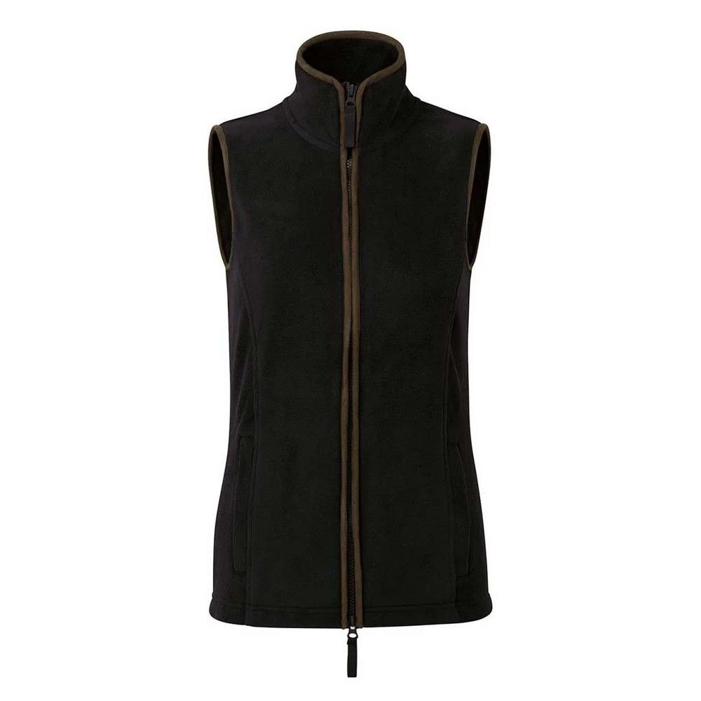 Fleece-Weste mit Kontrast-Besatz