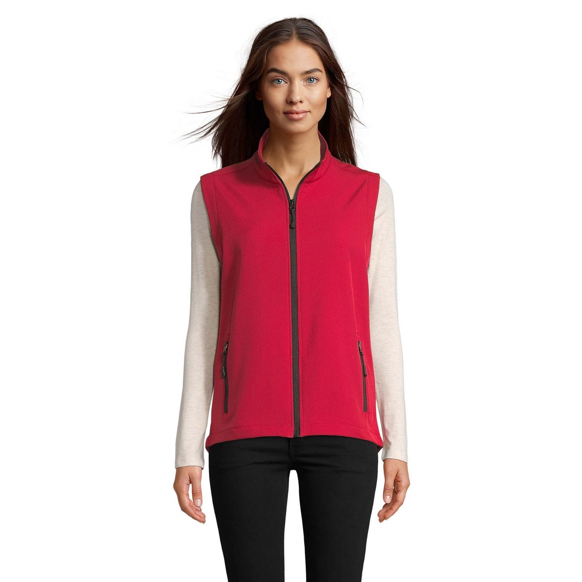 Softshell-Weste mit Fleece-Futter