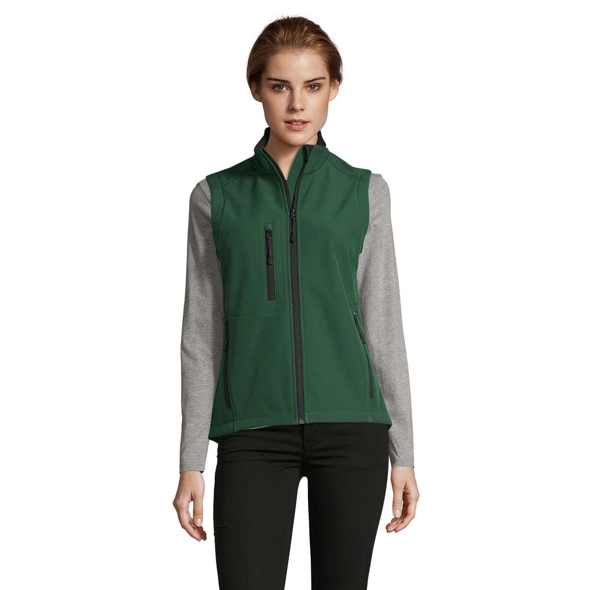 Funktionale Softshell-Weste mit Reißverschluss