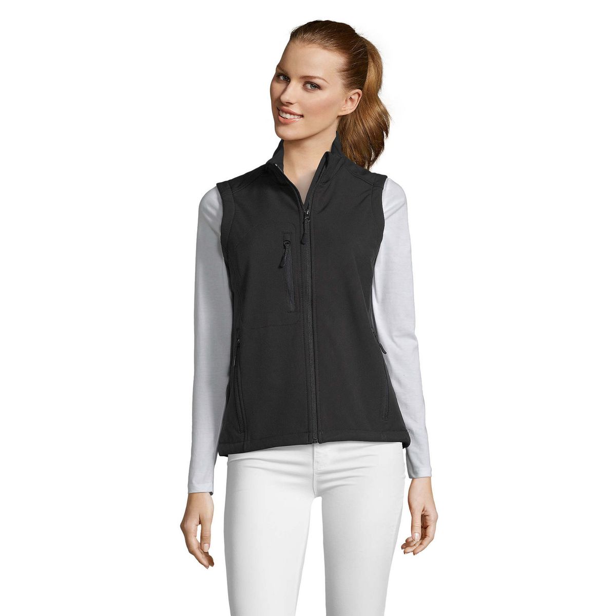 Funktionaler Softshell-Layer mit Reißverschluss