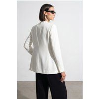 Taillierter Einknopf-Crepe-Blazer