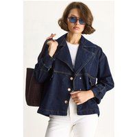 Übergroße Utility-Jeansjacke