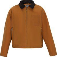 Canvas-Utility-Jacke mit Kontrastkragen