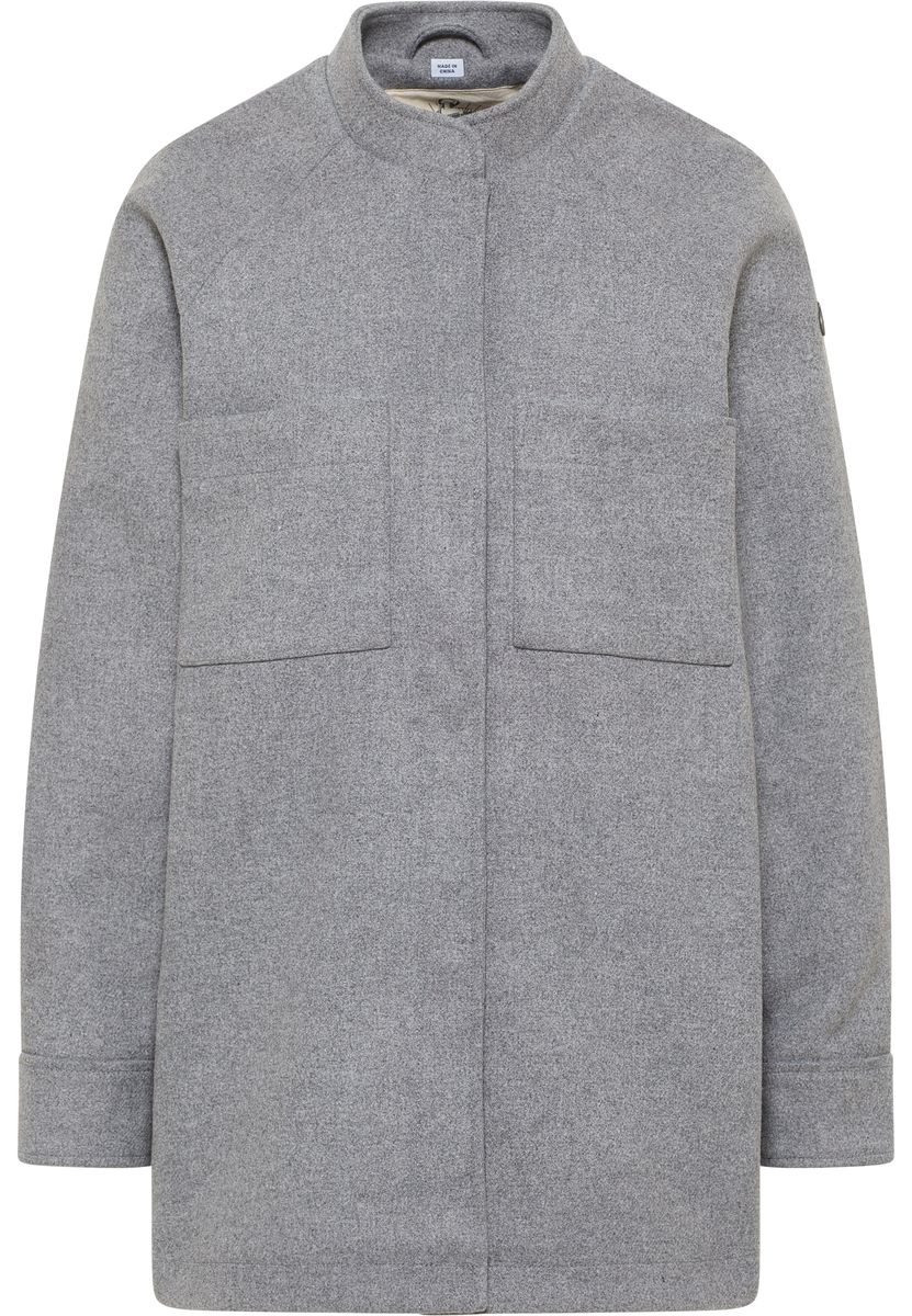 Oversized Hemdjacke aus Wollgemisch
