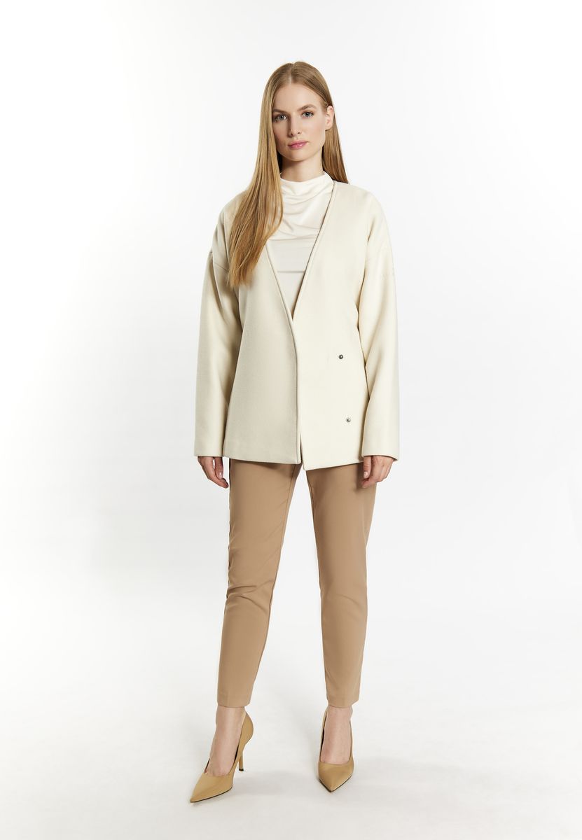 Minimalistische Wickeljacke aus Wollgemisch