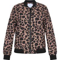 Bomberjacke mit markantem Leopardenmuster