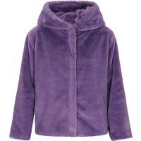 Plüschige Kunstpelzjacke mit Kapuze