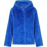 Flauschige Kapuzenjacke mit Reißverschluss