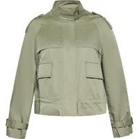 Kurze Utility-Jacke mit Stehkragen