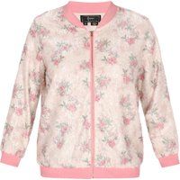Bomberjacke mit Pailletten-Blumenmuster