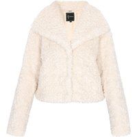 Kurze Teddyjacke mit Reverskragen
