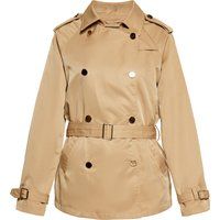 Elegante zweireihige kurze Trench-Jacke