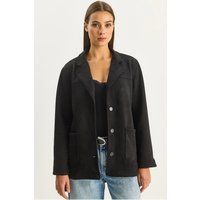 Klassische Jacke in Wildlederoptik