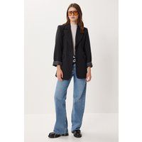 Strukturierter Gabardine-Blazer mit Polsterung