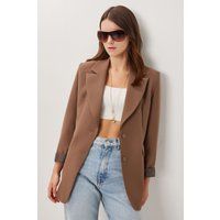 Klassischer Gabardine-Blazer mit Pattentaschen