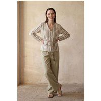 Gestreifte Jacke aus Popeline