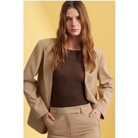 Taillierter Nadelstreifen-Blazer mit Schalkragen