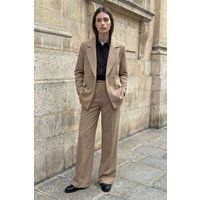 Zweireihiger strukturierter Krepp-Blazer