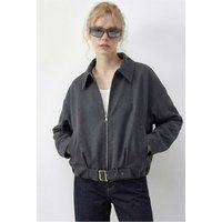 Oversized Bomberjacke mit Gürtel
