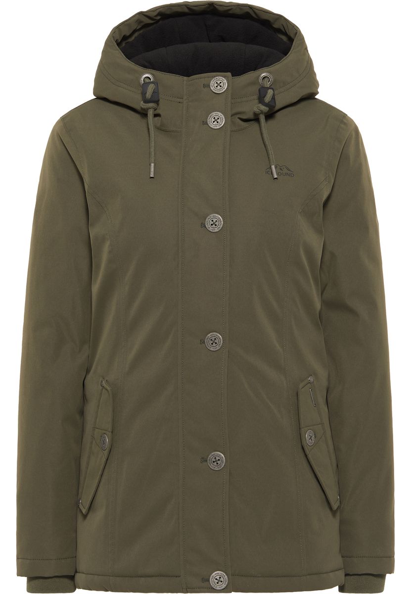 Funktionaler wattierter Parka mit Kapuze