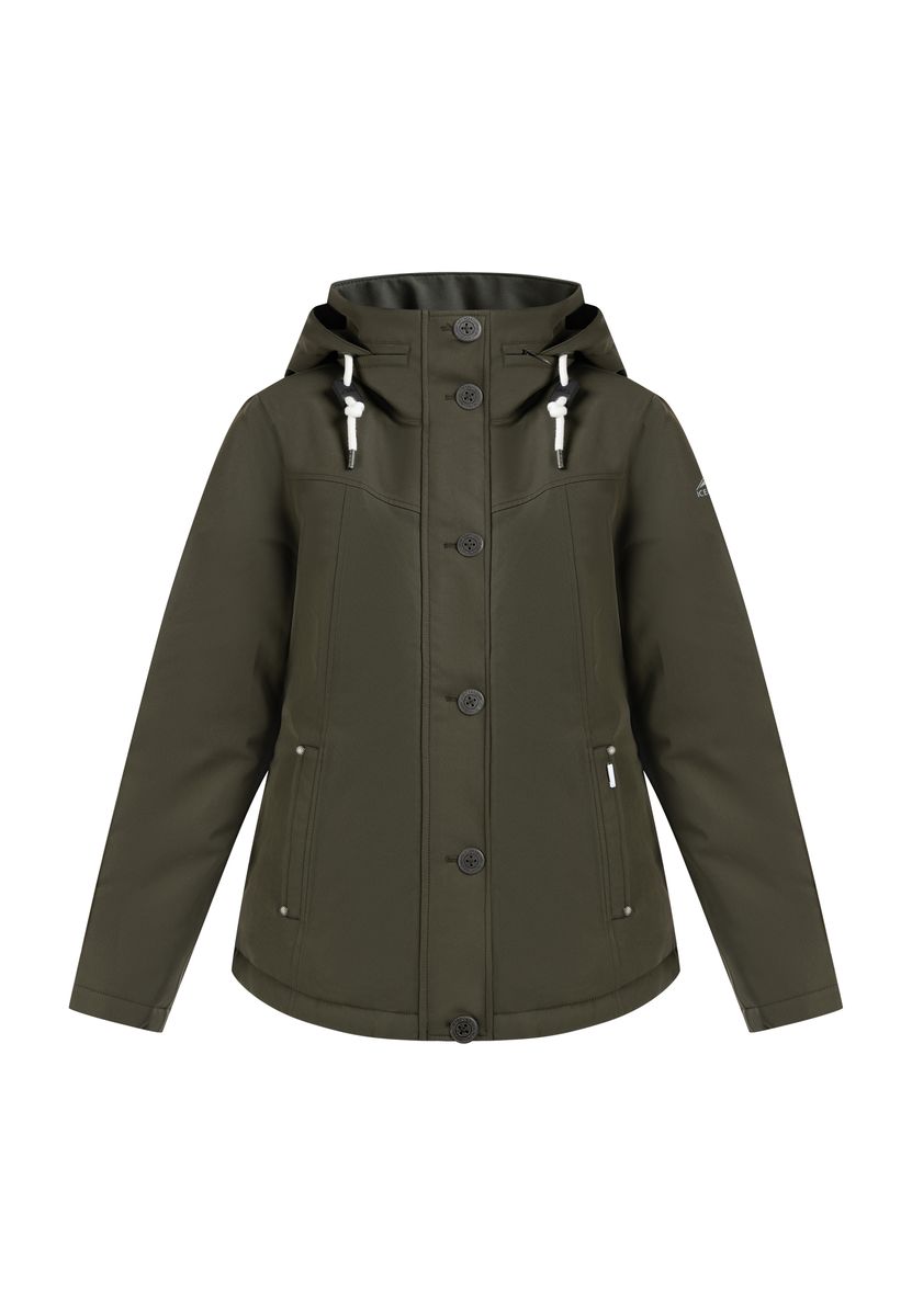 Wattierte Wasserdichte Winterjacke mit Kapuze