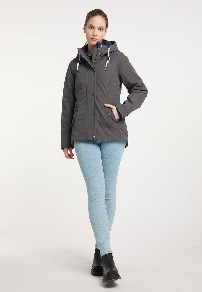 Wattierte Outdoorjacke mit Kapuze