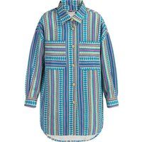 Oversize-Hemdjacke mit Ethno-Muster