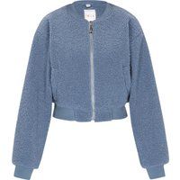 Kurze Bomberjacke aus Teddy-Plüsch