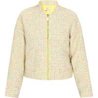 Strukturierte Bouclé-Jacke mit Reißverschluss