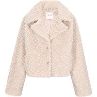 Kurz geschnittene Teddyjacke mit Reverskragen