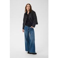 Boxige Steppjacke mit Knopfleiste