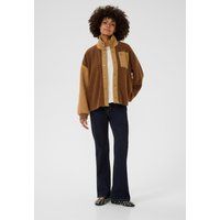 Oversized Fleecejacke im Color-Blocking-Design