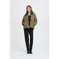 Oversized Steppjacke mit Teddy-Kragen