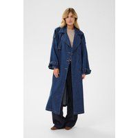 Langer Oversized Denim Trenchcoat
