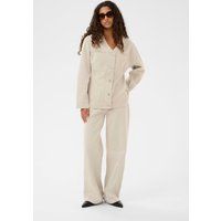 Minimalistische Jacke mit V-Ausschnitt