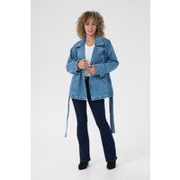 Doppelreihige Jeansjacke im Trenchcoat-Stil