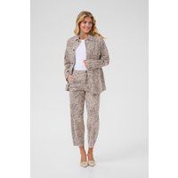 Oversized-Jacke mit abstraktem Leopardenmuster