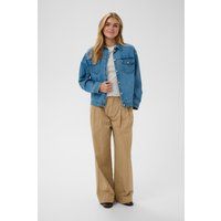 Kastige Jeansjacke im Straight-Cut