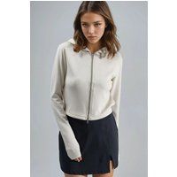 Minimalistischer Zip-Hoodie Kurz Geschnitten