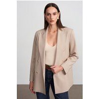Langer Zweireiher-Blazer aus Crêpe